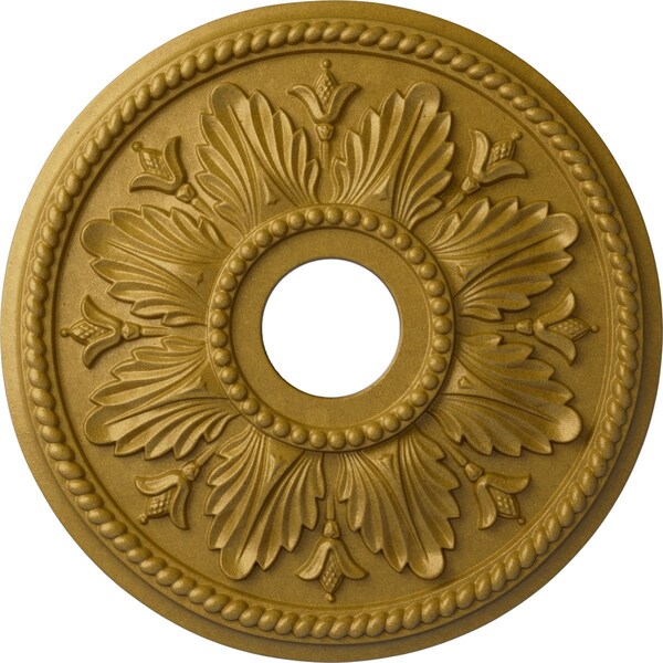 Ekena Millwork Edinburgh Ceiling Medallion (Canopies up to 5 1/8"), 18 1/8"OD x 3 1/2"ID x 2 3/4"P, Pharaohs Gold CM18ED1PGS - main
